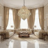 Candelabru Cristal KONIG Grande, 32xE14, D120 cm, Auriu, Inaltime Reglabila, Metal si Cristal [2]