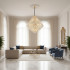 Candelabru Cristal KONIG Grande Supremo, 54xE14, D150 cm, Auriu, Inaltime Reglabila, Metal si Cristal [2]