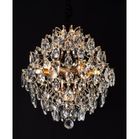 Candelabru Cristal CRYSTARA Nobile, 5x E14, Diametru 40cm, Auriu Lucios Candelabru Cristal CRYSTARA Nobile, 5x E14, Diametru 40cm, Auriu Lucios