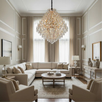 Candelabru Cristal KONIG Regalis, 15xE14, D80 cm, Auriu, Inaltime Reglabila, Metal si Cristal Candelabru Cristal KONIG Regalis, 15xE14, D80 cm, Auriu, Inaltime Reglabila, Metal si Cristal