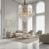 Candelabru Cristal PALERMO Regalis, 12x E14, Diametru 80cm, Auriu [3]