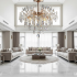 Candelabru Cristal PALERMO Eleganza 5xE14, Diametru 50cm, Auriu [2]