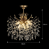 Candelabru Cristal PROWES Eleganza, 8xE14, D50 cm, Auriu, Inaltime Reglabila, Metal si Cristal [4]