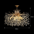 Candelabru Cristal PROWES Magno, 10xE14, D60 cm, Auriu, Inaltime Reglabila, Metal si Cristal [4]
