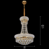 Candelabru Cristal NUVOLA Nobile 8xE14, D40 cm, Auriu, Inaltime Reglabila, Metal si Cristal [4]