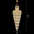 Candelabru Cristal FALL Regalis, 29xE14, D80 cm, Auriu, Metal si Cristal [4]