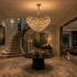 Candelabru Cristal ERDENET Regalis, 22xE14, Diametru 80 cm, Metal si Cristal, Auriu Lucios, Inaltime Reglabila [2]