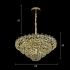 Candelabru Cristal HERT Magno, 70W, 6xE14, Lumina Rece/Calda/Neutra, Inaltime Reglabila, Metal si Cristal, Auriu [4]