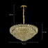 Candelabru Cristal HERT Regalis, 106W, 10xE14, Lumina Rece/Calda/Neutra, Inaltime Reglabila, Metal si Cristal, Auriu [4]