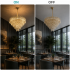 Candelabru Cristal KRAN Regalis, 18xE14, Inaltime Reglabila, Metal si Cristal, Auriu [3]