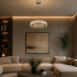 Candelabru Cristal KALTO Eleganza, 106W, Lumina Rece/Calda/Neutra, Inaltime Reglabila, Metal si Cristal, Crom Lucios [2]