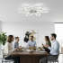 Lustra LED Ventilator ANEMO cu Telecomanda, 36W, D76.5cm, Lumina Rece/Neutra/Calda, Metal si Plastic, Alb [3]