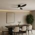 Lustra LED Ventilator VENTIS cu Telecomanda, 21 W, D80cm, Lumina Rece/Neutra/Calda, Metal si Plastic, Negru [4]