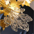 Candelabru Modern, LEAFORA Regalis, 2 cercuri, 12xE14, Diametru 80cm, Auriu, Inaltime Reglabila, Metal si Cristal [2]