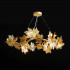 Candelabru Modern, LEAFORA Regalis, 2 cercuri, 12xE14, Diametru 80cm, Auriu, Inaltime Reglabila, Metal si Cristal [3]