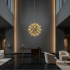 Candelabru Modern LED WELD Magno, 18W, Lumina Calda 3000K, Diametru 50cm, Inaltime Reglabila, Crom Lucios [2]