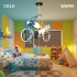 Lustra LED pentru copii MOTO, Tip motocicleta, 40W, Lumina Rece/Calda/Neutra, Negru Alb [3]