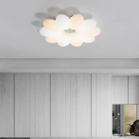 Lustra LED Flori CP225, 73W, Diametru 55 cm, IP20, Lumina Rece/Neutra/Calda, Alb, Plexiglas, Rasina sintetica
