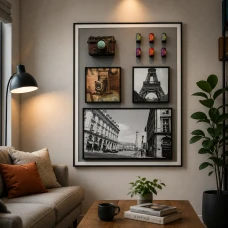 Tablou Decorativ Amintiri pe Film, 60 x 80 cm, Aliaj de Aluminiu si MDF Tablou Decorativ Amintiri pe Film, 60 x 80 cm, Aliaj de Aluminiu si MDF