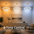 Lustra LED SHELP Cristal cu telecomanda, 64W, Lumina Calda/Neutra/Rece, Φ60 cm, Inaltime Reglabila, Metal si Cristal, Auriu [4]
