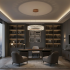 Lustra LED Cristal cu telecomanda, 49W, Lumina Calda/Neutra/Rece, Φ40 cm, Inaltime Reglabila, Metal si Cristal, Auriu [2]