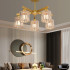 Lustra Clasica Moderna LC110/5GD cu Cristal, 5xE27, Auriu, Metal si Cristal [3]