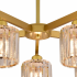Lustra Clasica Moderna LC110/5GD cu Cristal, 5xE27, Auriu, Metal si Cristal [4]