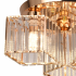 Lustra Clasica Moderna Sasha, LC117/3GD, 3x E27, Metal si Cristal, Auriu, Abajur [2]