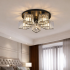 Lustra Clasica Moderna Sasha, LC117/5BK, 5x E27, Metal si Cristal, Negru, Abajur [3]