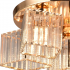 Lustra Clasica Moderna Sasha, LC117/5GD, 5xE27, Metal si Cristal, Auriu, Abajur [2]