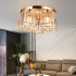 Lustra Clasica Moderna Sasha, LC117/5GD, 5xE27, Metal si Cristal, Auriu, Abajur [4]