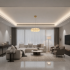 Lustra Cristal MAYON Magno, 60x60cm, 3000K/4000K/6000K, 160W, Metal si Acrilic, Auriu [2]