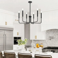 Lustra Metalic AVANT, tip Pendul cu brate, D63 cm Rotunda, 6xE14, Negru Lustra Metalic AVANT, tip Pendul cu brate, D63 cm Rotunda, 6xE14, Negru