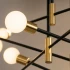 Lustra Modernist Hexa 8 Duo, 8x E27, Negru si Auriu, Design Modern [2]