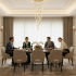 Candelabru Cristal LAGOM LED cu Telecomanda, Suspendat, 30 Surse, 90W, Lumina Calda/Neutra/Rece, Diametru 60cm, Inaltime Reglabila, Auriu, Metal si Cristal [3]