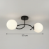 Lustra LED si cristal ORBIT, 55cm, 2xE27, Globuri, Negru [4]