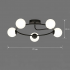 Lustra LED si cristal ORBIT, 72cm, 5xE27, Globuri, Negru [4]