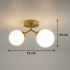 Lustra LED si cristal ORBS, 31cm, 2xG9, Globuri, Auriu [4]