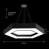 Lustra LED suspendata ANGLE, 52cm, 25W, Inaltime Reglabila, Lumina Rece, Negru, Metal si Acril [3]