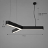 Lustra LED suspendata ANGLE, Ø72cm, 25W, Inaltime Reglabila, Lumina Rece 6000K, Negru, Metal si Acril [4]