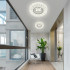 Lustra LED STARR Petito, 21W, Diametru 19cm, Lumina Calda/Neutra/Rece, Alb, Metal si Cristal [3]