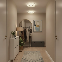 Lustra LED MARU Petito, 29W, Diametru 20cm, Lumina Calda/Neutra/Rece, Alb, Metal si Cristal