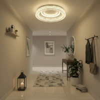Lustra LED WON Nobile, 67W, Diametru 30cm, Lumina Calda/Neutra/Rece, Alb