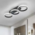 Lustra LED ELIO 24W, 3 Cercuri, Liniara, lumina Rece/Calda/Neutra, Negru [3]
