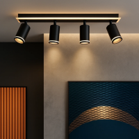 Proiector LED Ellen 46W Lumina Rece/Calda/Neutra Reglabil Acril si Metal Negru Proiector LED Ellen 46W Lumina Rece/Calda/Neutra Reglabil Acril si Metal Negru