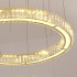 Lustra LED cu telecomanda LLC130/2CH, Cristal si Metal, 62W, 2 Cercuri, Dimabila, Inaltime Reglabila, Lumina Rece/Calda/Neutra, Iluminat Luxos [2]
