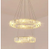 Lustra LED cu telecomanda LLC130/2CH, Cristal si Metal, 62W, 2 Cercuri, Dimabila, Inaltime Reglabila, Lumina Rece/Calda/Neutra, Iluminat Luxos [3]