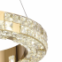 Lustra LED cu Telecomanda, LLC135/2GD, Cristal si Metal, 54W, 2 Cerc, Dimabila, Inaltime Reglabila, Lumina Rece/Calda/Neutra 3000K/4000K/6000K, Iluminat Luxos [4]