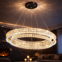 Lustra LED cu Telecomanda, LLC160/500CH, Cristal si Metal, 54W, 1 Cerc, Dimabila, Inaltime Reglabila, Lumina Rece/Calda/Neutra, Iluminat Luxos Lustra LED cu Telecomanda, LLC160/500CH, Cristal si Metal, 54W, 1 Cerc, Dimabila, Inaltime Reglabila, Lumina Rece/Calda/Neutra, Iluminat Luxos