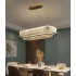 Lustra LED cu Telecomanda, LLC160/750X350GD, Cristal si Metal, 72W, Dimabila, Inaltime Reglabila, Lumina Rece/Calda/Neutra, Iluminat Luxos [3]